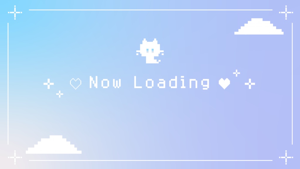 配信者向け】かわいいドット配信待機画面【ループ素材】 - Vivid