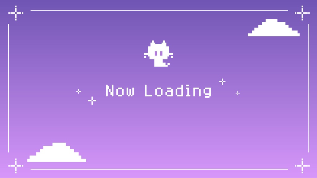 【配信者向け】かわいいドット配信待機画面【ループ素材】