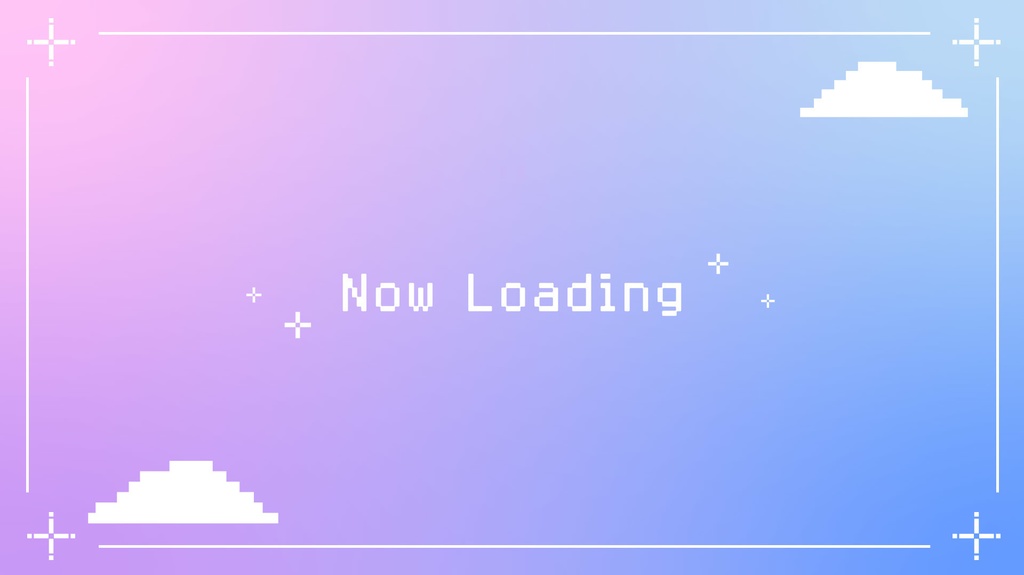 【配信者向け】ゆるふわドット配信待機画面【ループ素材】