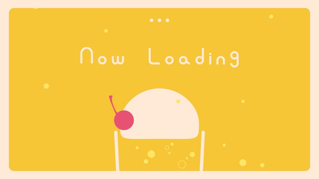 【配信者向け】クリームソーダのかわいい配信待機画面_黄【ループ素材】