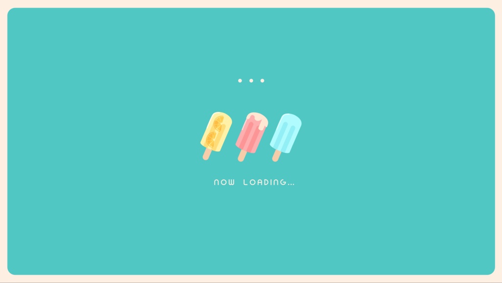 かわいいアイスキャンディーの待機画面