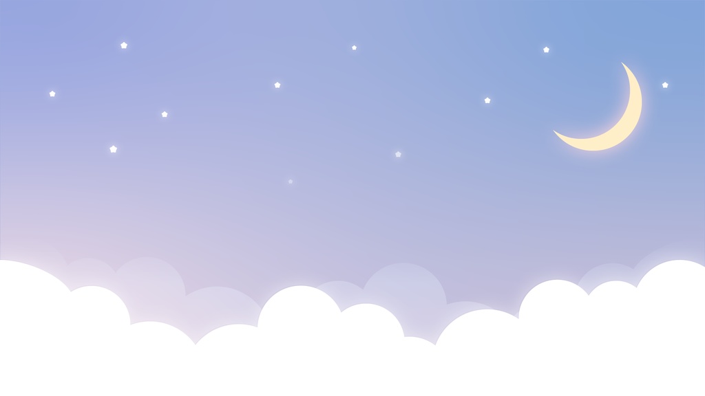 かわいい夜空の動く背景動画【ループ対応】