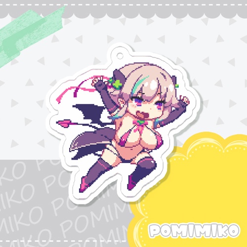 サキュバス鬼ごっこキーホルダー★3種 (コーティングver)