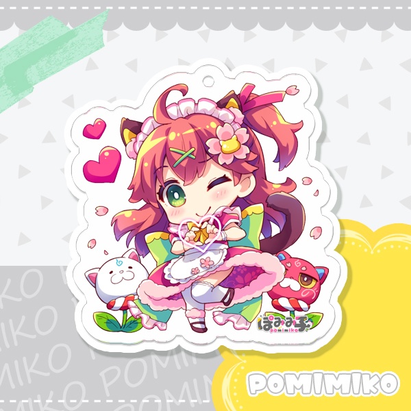 みこちキーホルダー (コーティングver)