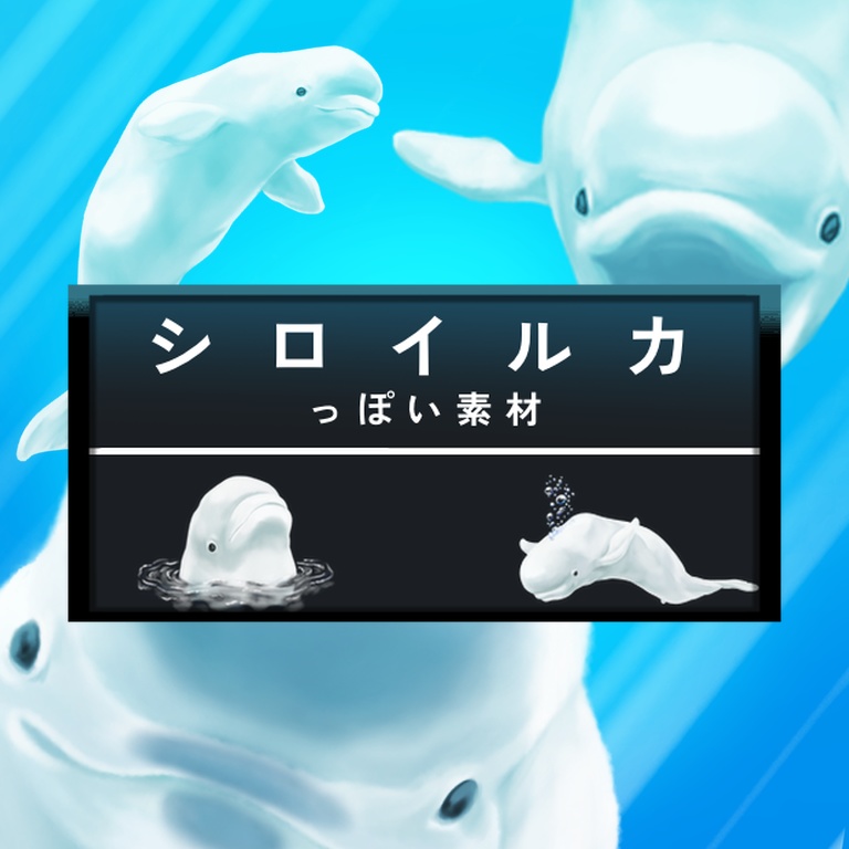 【無料版有り】シロイルカっぽい素材