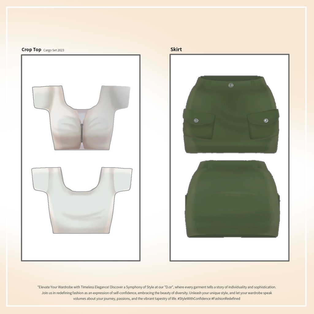 💚【4アバター対応】Cargo スカート Set💚