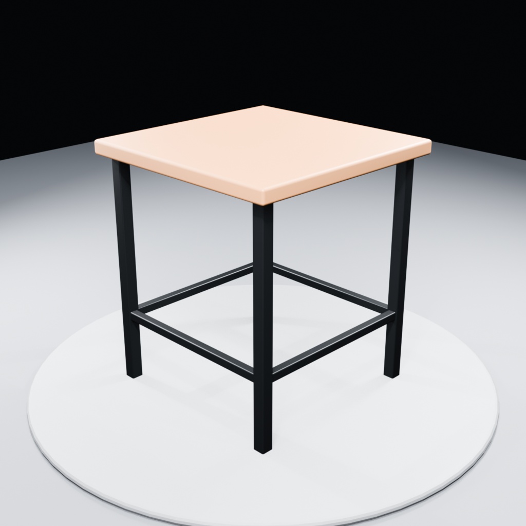 【3Dモデル】Industrial Side Table｜ローポリ家具｜Blender / FBX / GLB