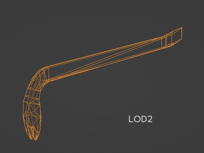 錆びたバール(LOD0~4)