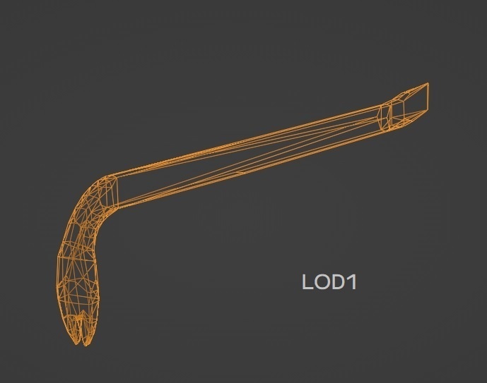 錆びたバール(LOD0~4)
