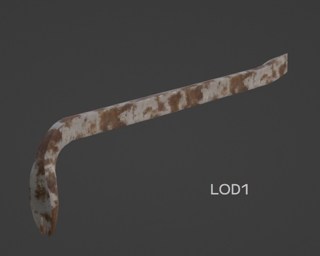 錆びたバール(LOD0~4)