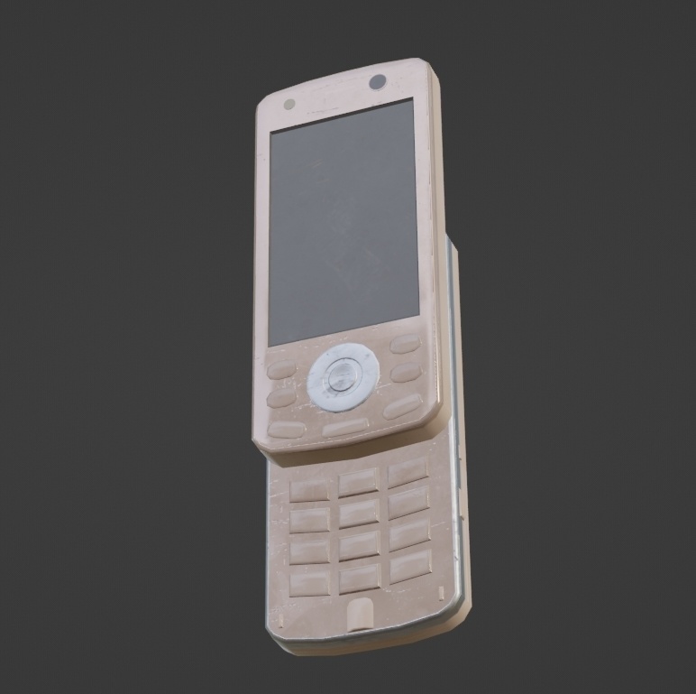 スライド式携帯電話【3Dモデル】