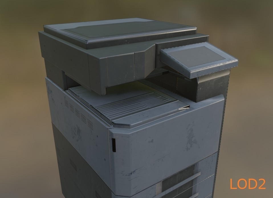 【3Dモデル】コピー機 プリンタ