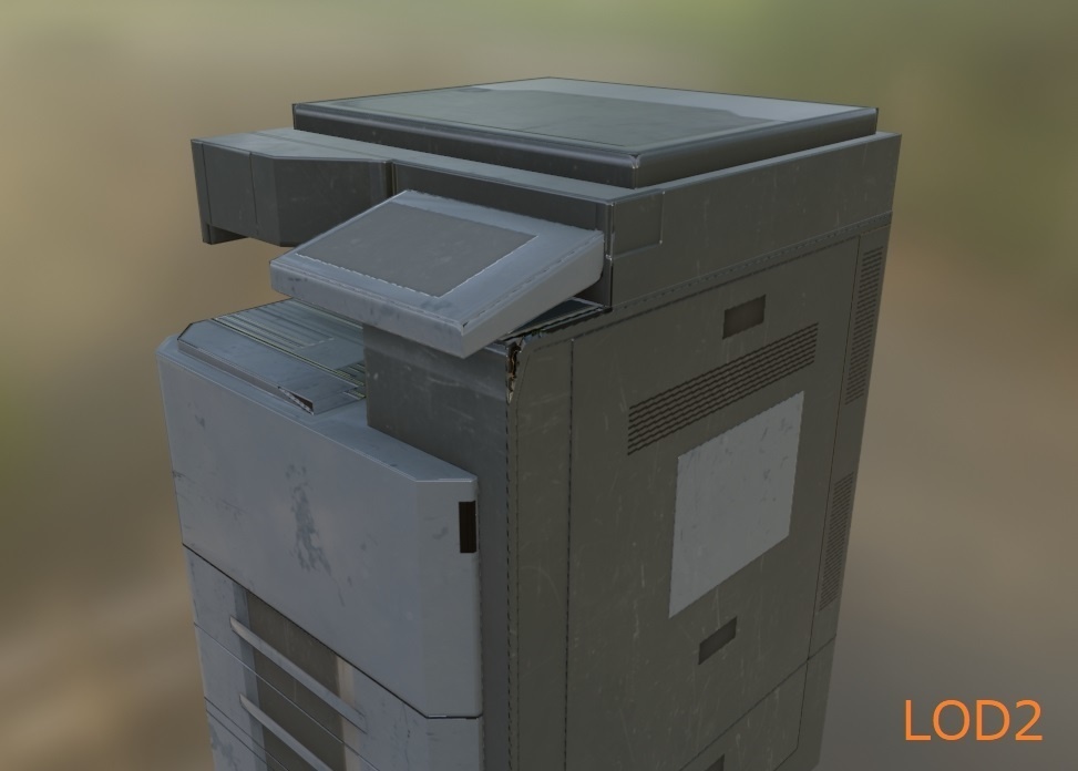 【3Dモデル】コピー機 プリンタ