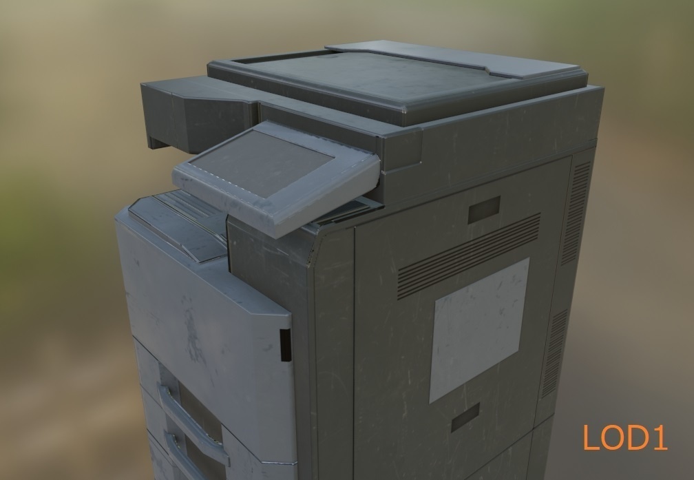 【3Dモデル】コピー機 プリンタ