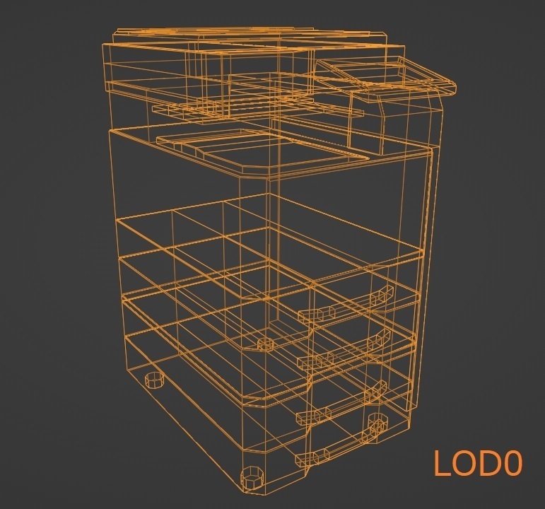 【3Dモデル】コピー機 プリンタ