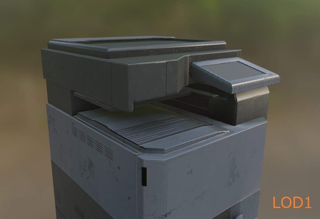 【3Dモデル】コピー機 プリンタ