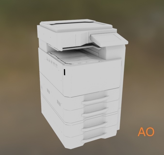 【3Dモデル】コピー機 プリンタ