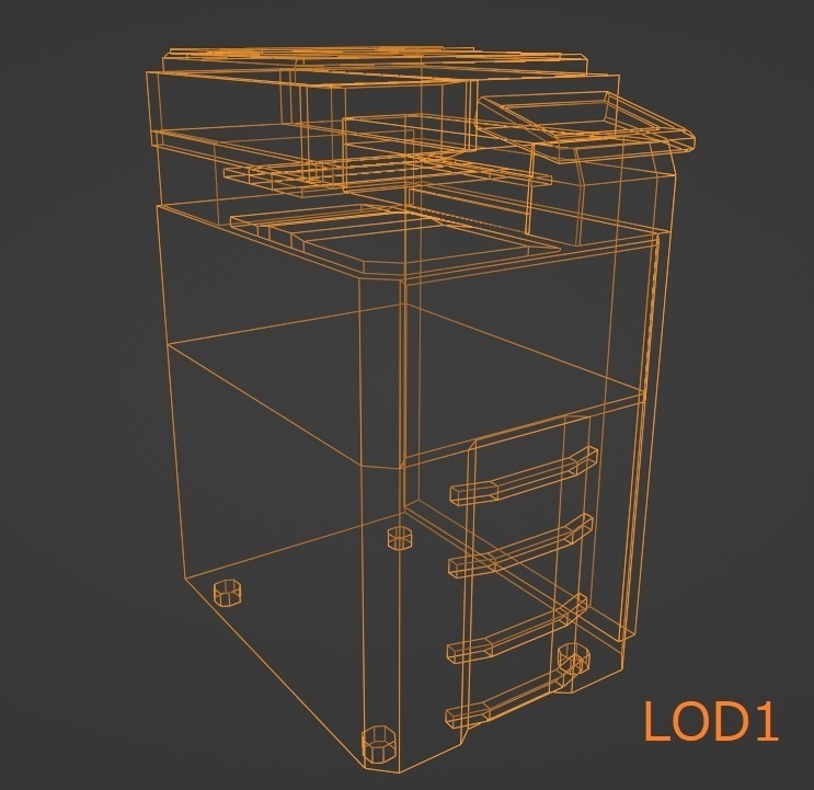 【3Dモデル】コピー機 プリンタ