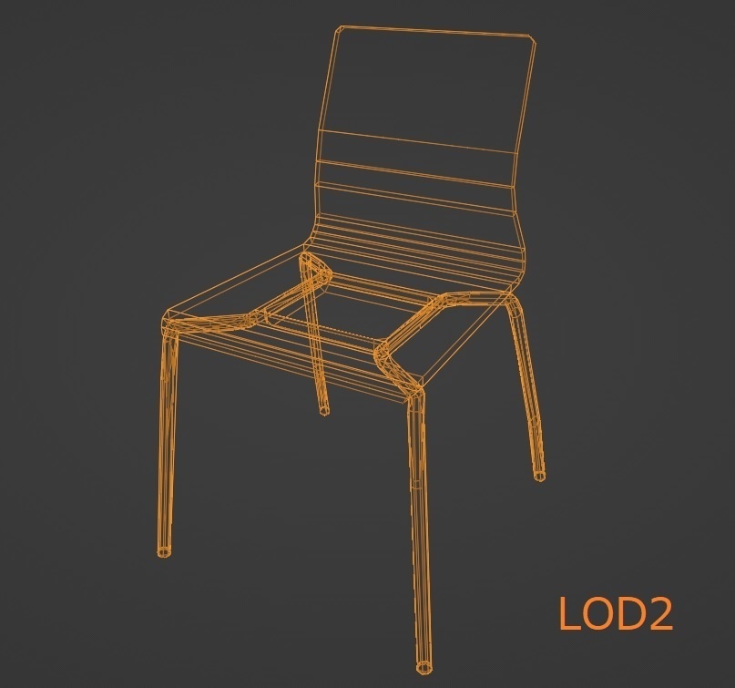 【3Dモデル】パイプ椅子/スタッキングチェア