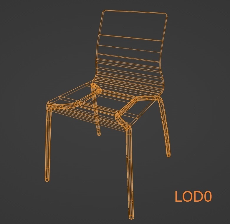 【3Dモデル】パイプ椅子/スタッキングチェア