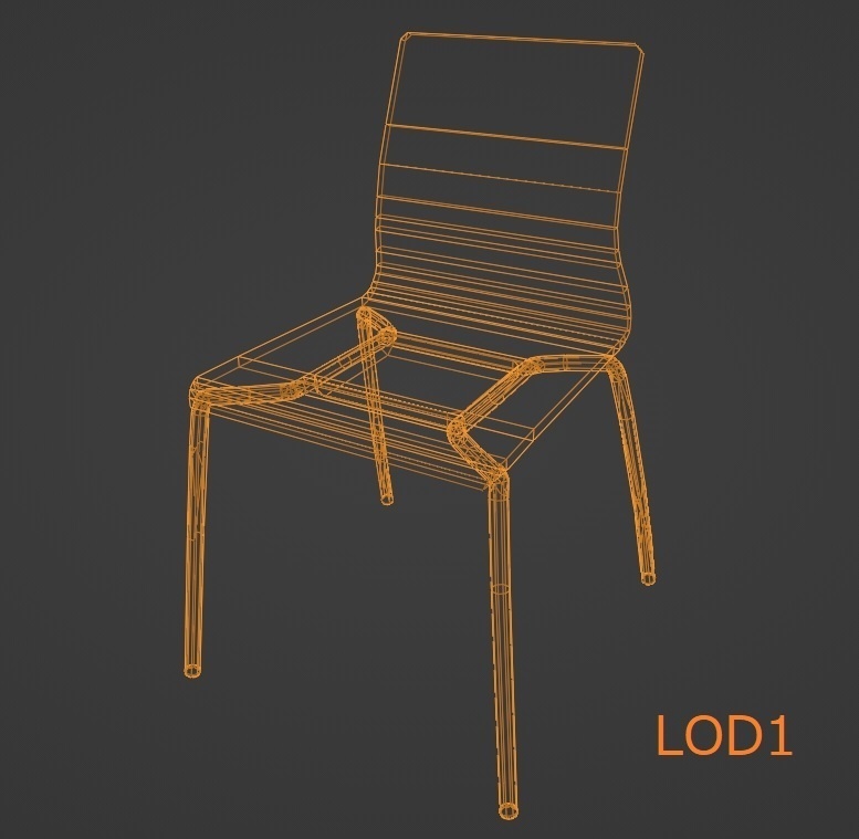 【3Dモデル】パイプ椅子/スタッキングチェア