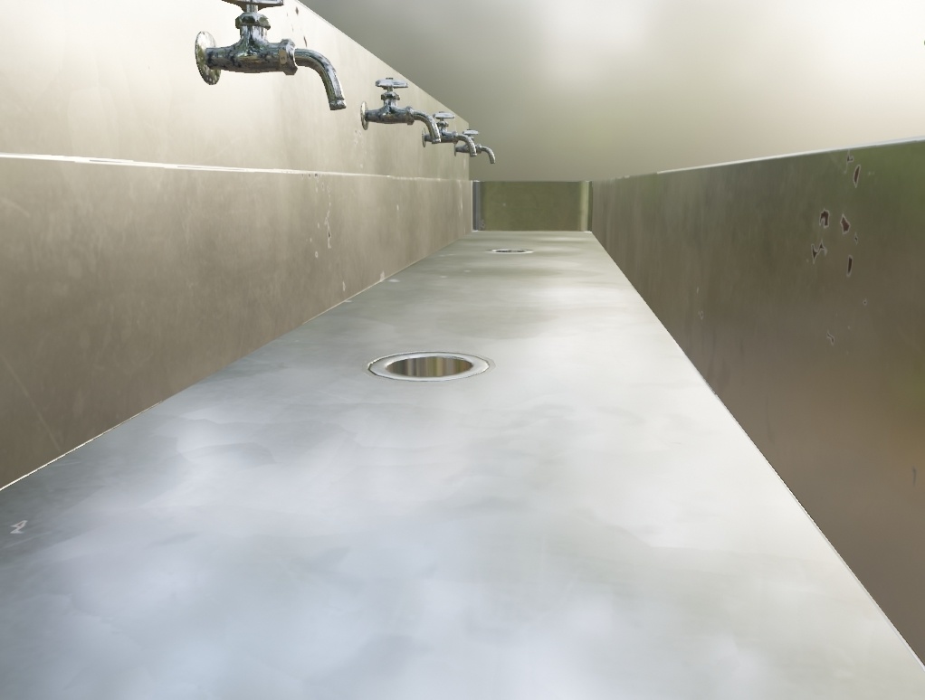 【蛇口付き】水飲み場(手洗い場)【3Dモデル】