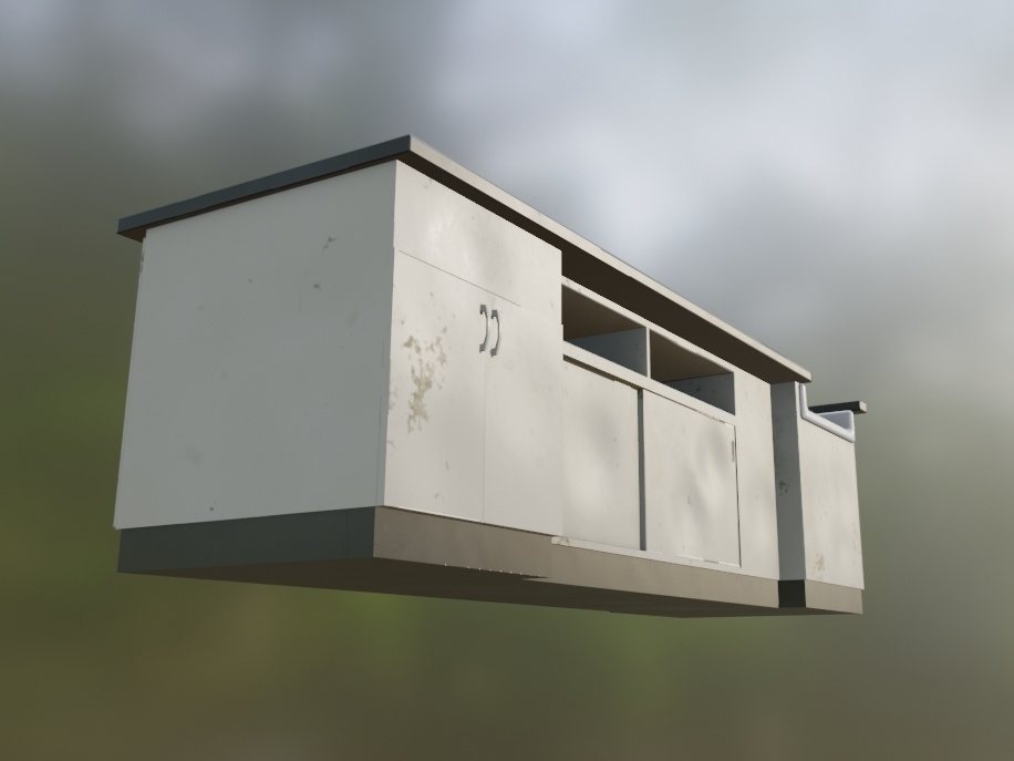 【ローポリ】理科室 実験台B