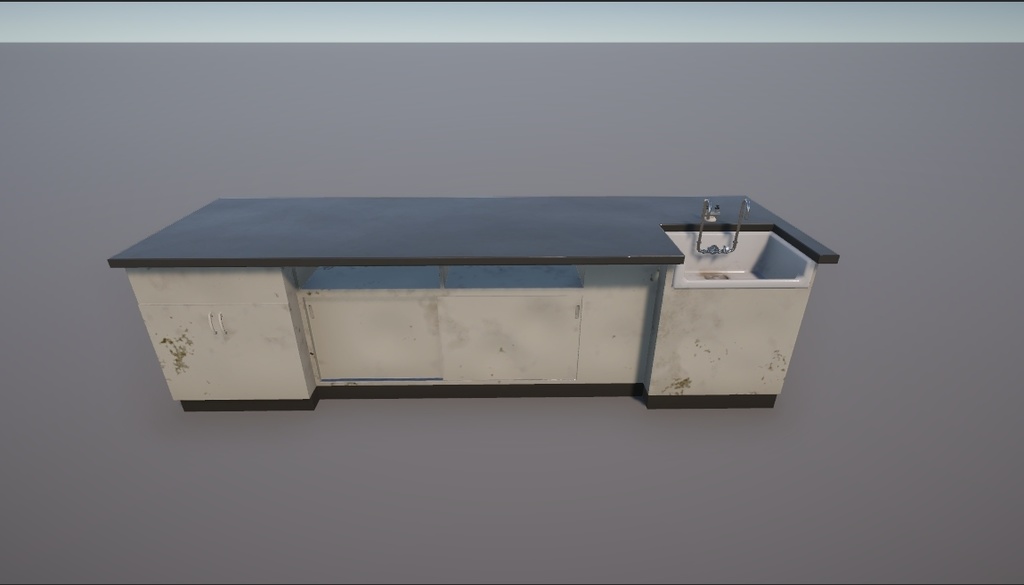 【ローポリ】理科室 実験台B