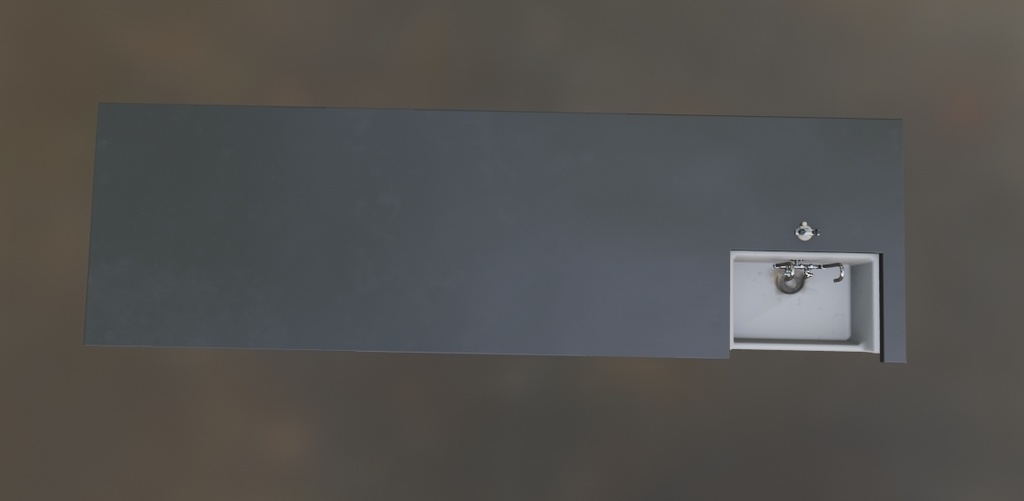 【ローポリ】理科室 実験台B