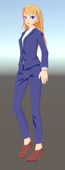 オリジナル3Dモデル スーツの女の子