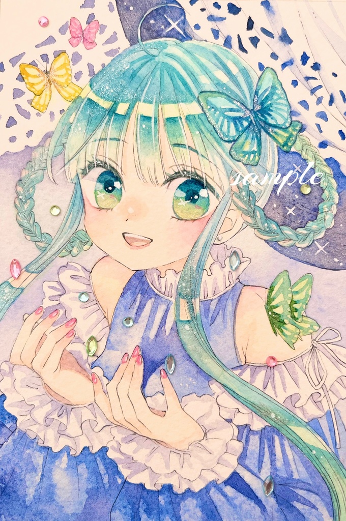 手描きイラスト 煌めく歌姫 Cinnamon Booth