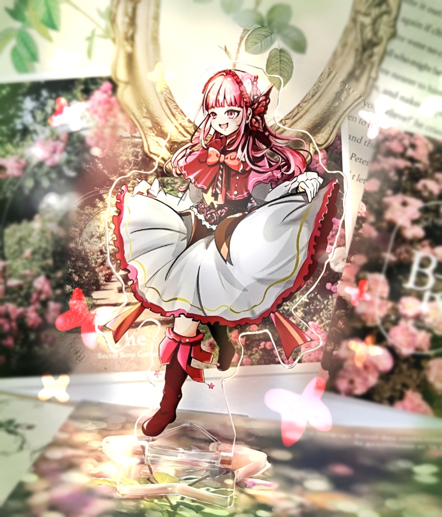 【花鶏あずさ】蝶々の国の案内人 アクリルスタンド(たて約10cm)