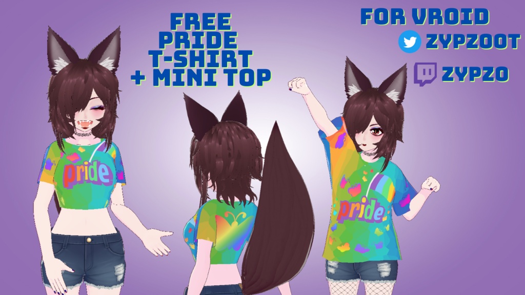 Pride Vroid Tshirt And MiniTshirt