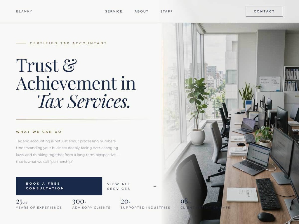 【WordPress】士業用テーマ　Blanky Work