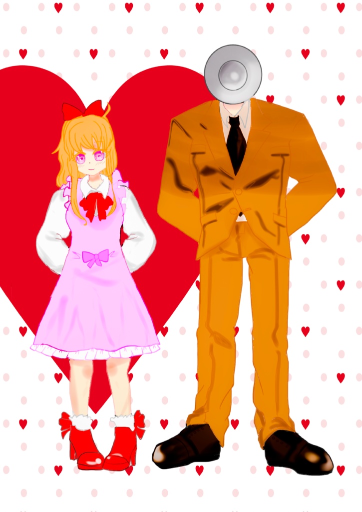 女の子×異形頭コラボイラスト写真集