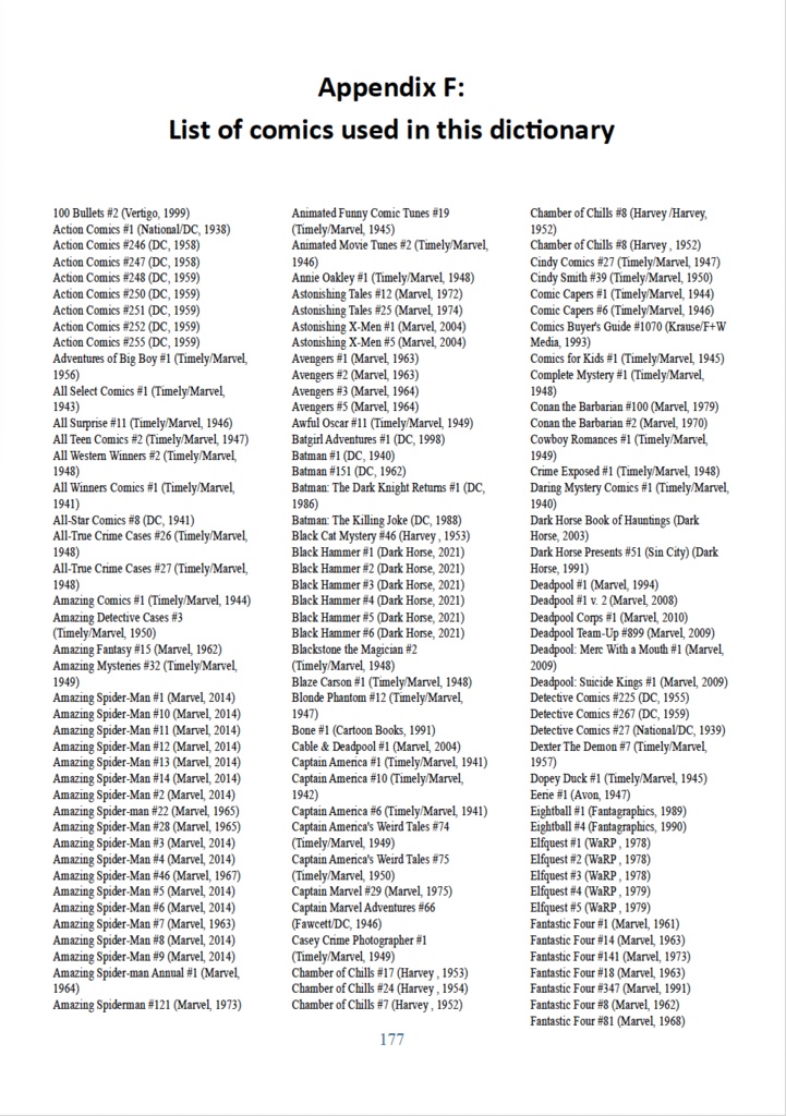 The Comic Book Sound Effect Dictionary (English Version)