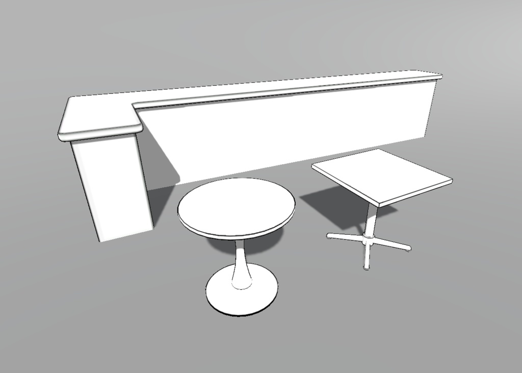 【VRChat】漫画のようなモノクロ家具セット(15点)