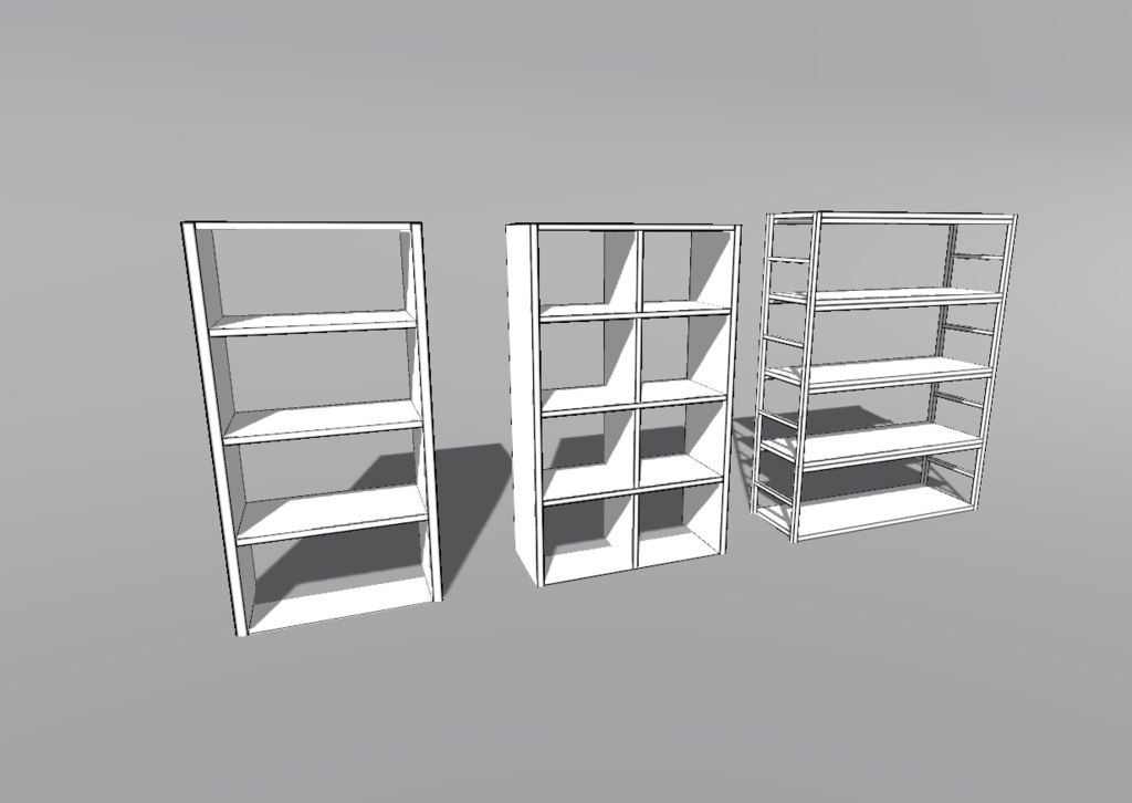 【VRChat】漫画のようなモノクロ家具セット(15点)