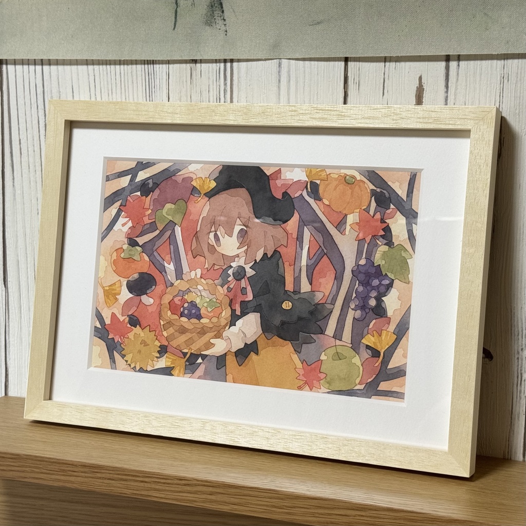 額装原画「秋の恵み」