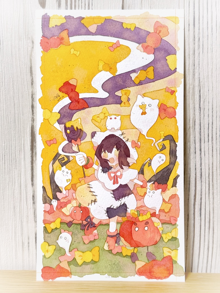 フレームレス原画「食べきれないくらい食べちゃお！」