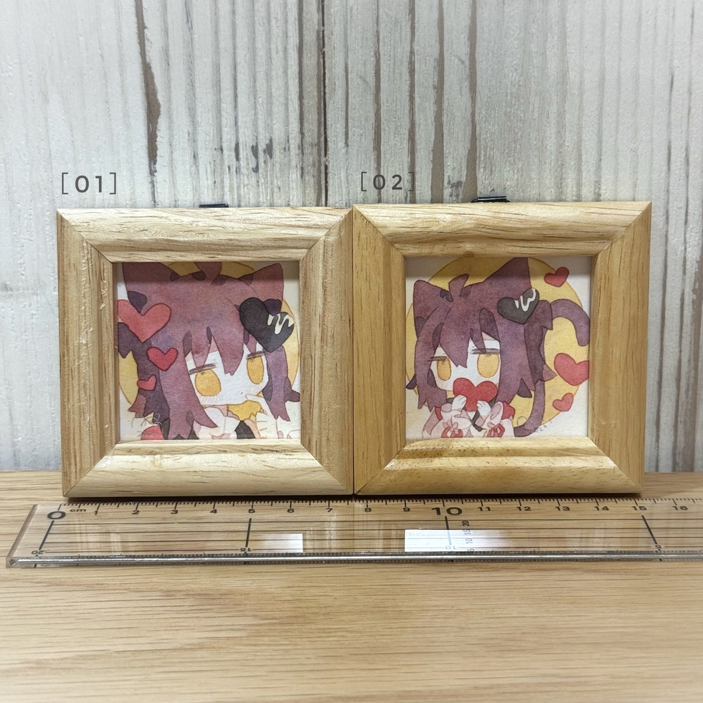 水彩ミニ原画（ねこ）