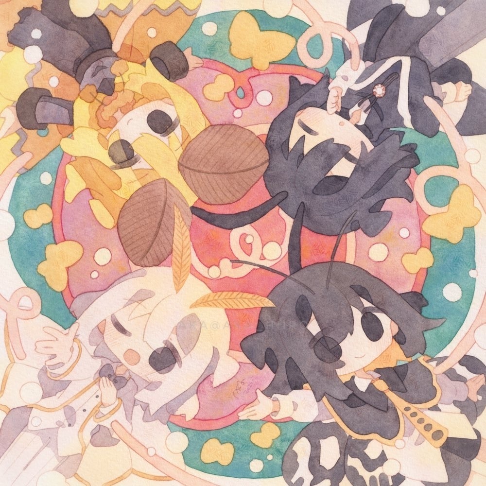 マット付き原画「はねっこもふズ」