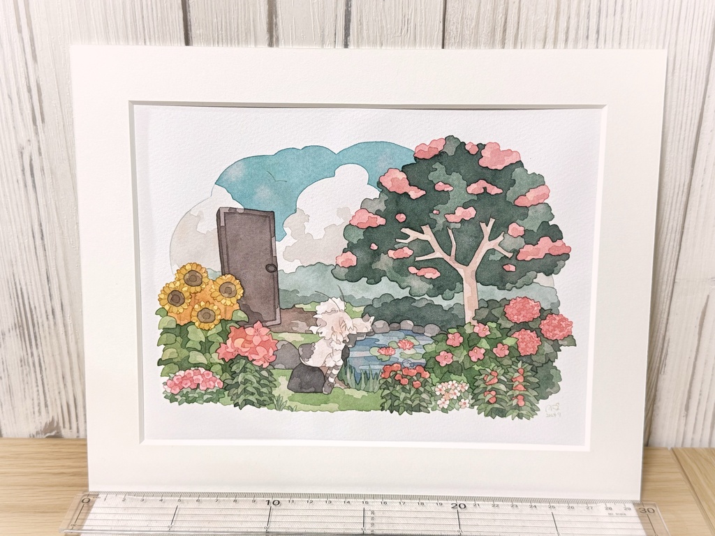 マット付き原画「夏の扉」