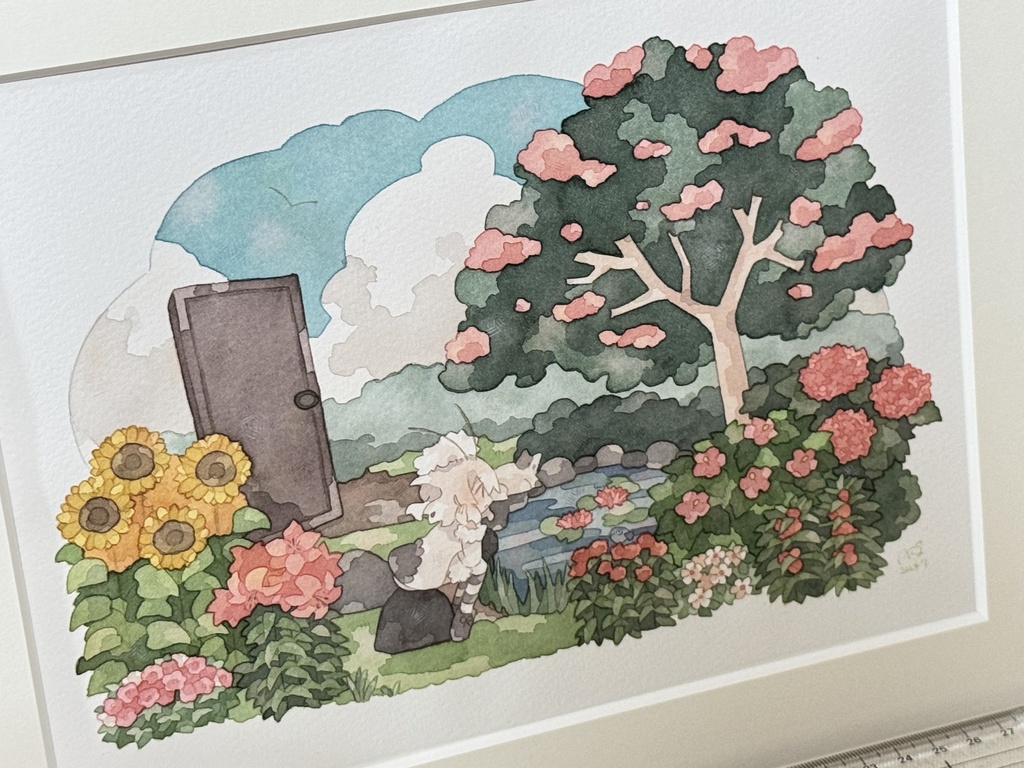 マット付き原画「夏の扉」