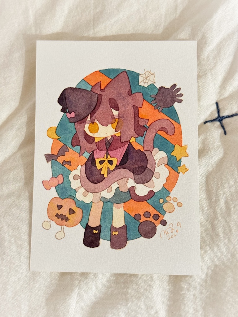 フレームレス作品（ハロウィンねこおり）
