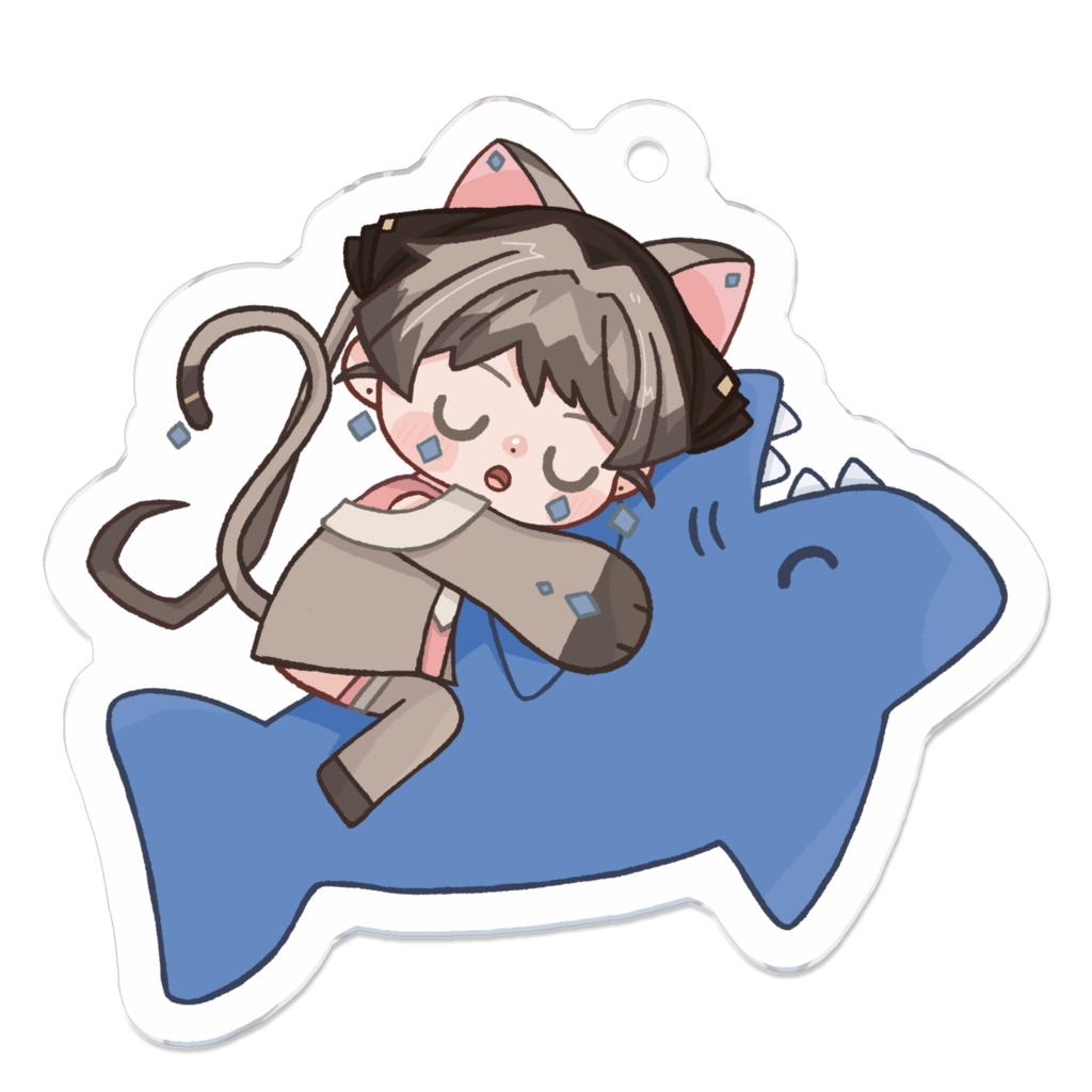 小骨ひゅーすやすやアクリルキーホルダー