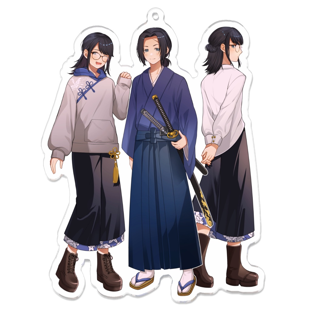 【1周年記念】黒羽モルフォ様描きおろしアクリルキーホルダー (集合)