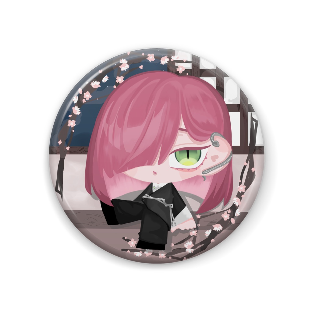 浅桜缶バッチ-57mm-