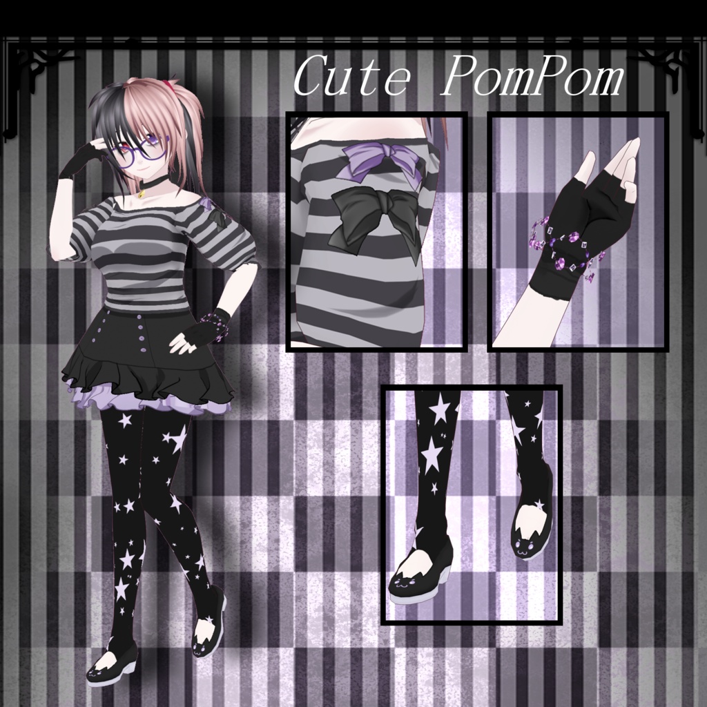 【VRoid用】Cute PomPom Outfit