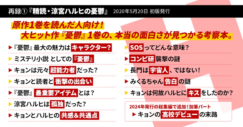 精読・涼宮ハルヒの憂鬱/溜息/消失 ~非公式考察本シリーズ 総集編①~
